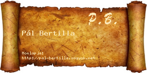 Pál Bertilla névjegykártya