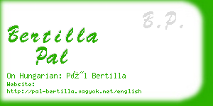 bertilla pal business card